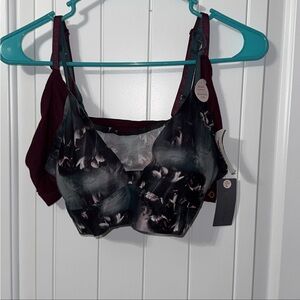 Stylish Black and Gray Women's Bralette